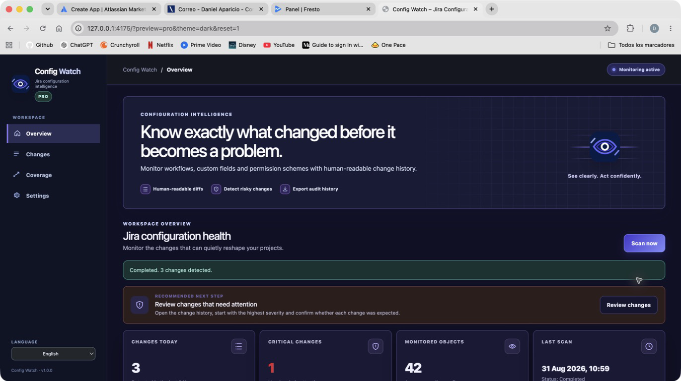Config Watch interface